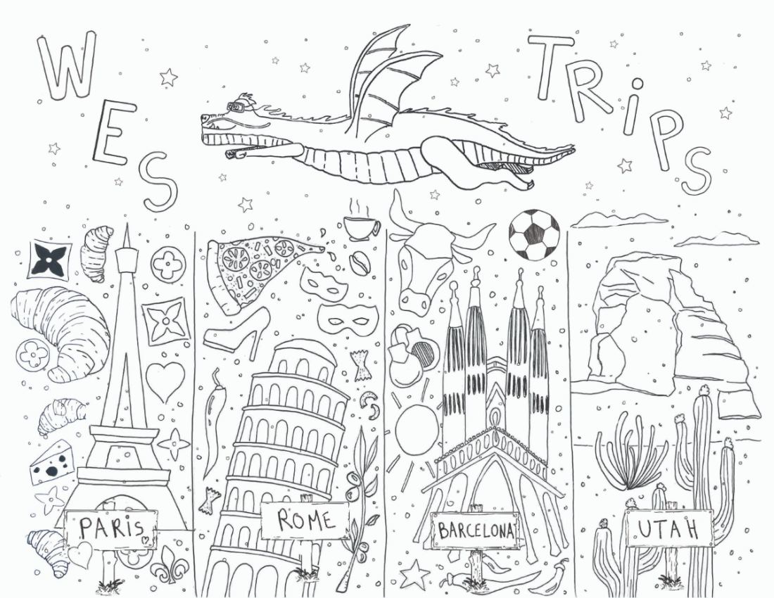 WES trips · Paris, Rome, Barcelona, Utah